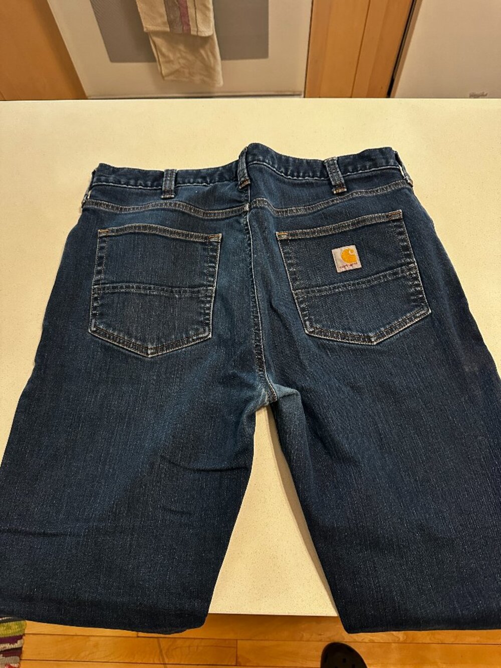 Carhartt Men's Relaxed Fit Dark Blue Denim Jeans 36x32